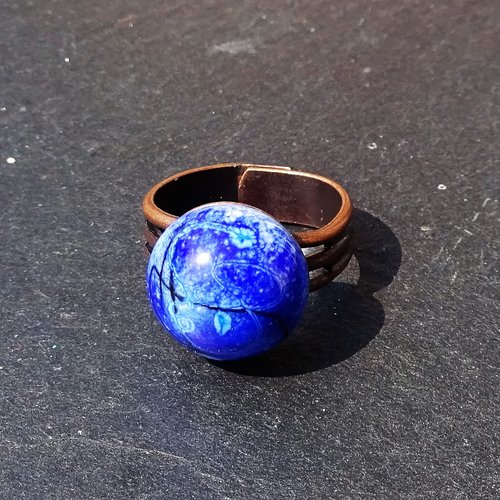 Bague cabochon murano bag.1471