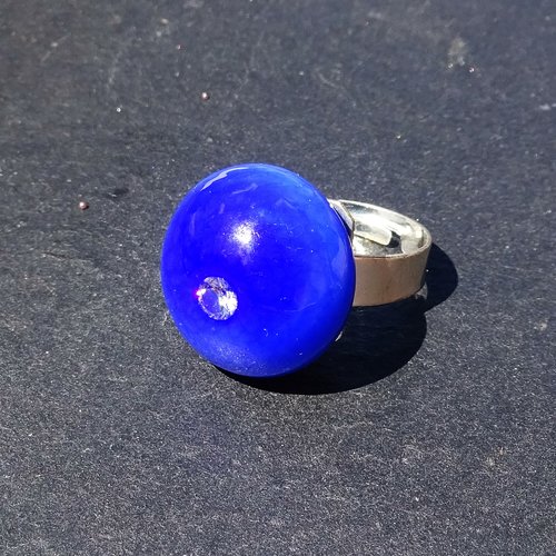 Bague cabochon murano bag.1458