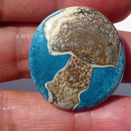 Bague cabochon murano bag.1468
