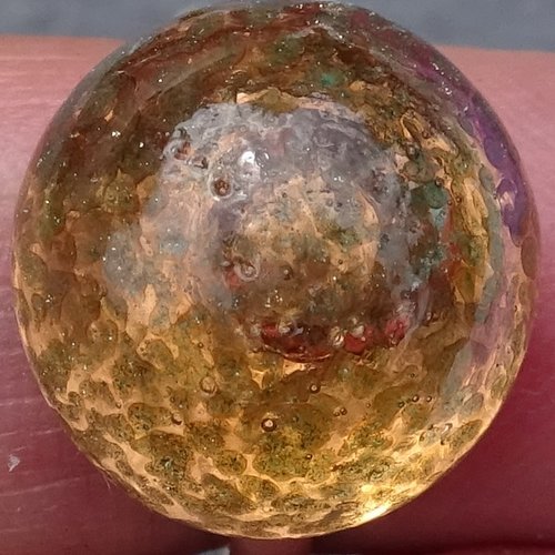 Bague cabochon, verre filé, lampwork, perle au chalumeau, murano bag.1609