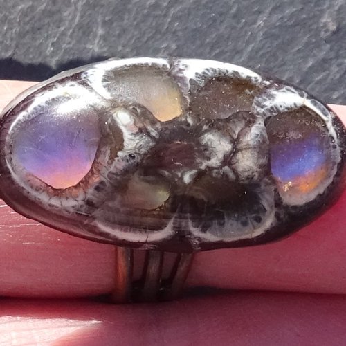 Bague cabochon murano bag.1601