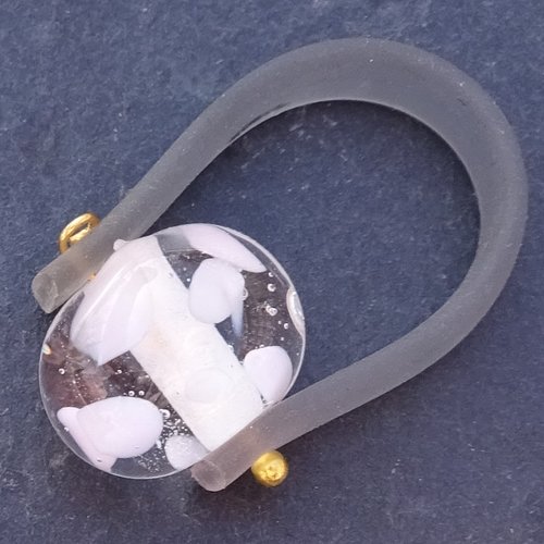 Bague cabochon murano bag.1605