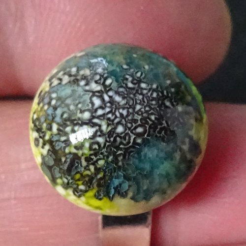 Bague cabochon murano bag.1625