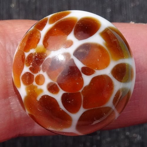 Bague cabochon, lampwork, verre filé, verre de murano, bag.1631