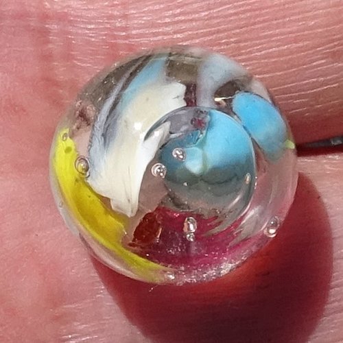 Boule décorative verre filé, lampwork, verre de murano, deco.0060