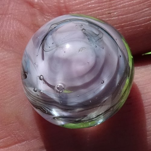 Boule décorative verre filé, lampwork, verre de murano, deco.0062