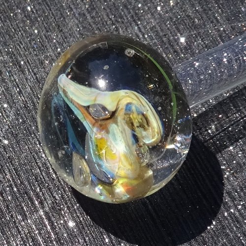 Boule décorative verre filé, lampwork, verre de murano, deco.0065