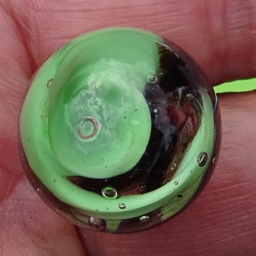 Boule décorative verre filé, lampwork, verre de murano, deco.0068