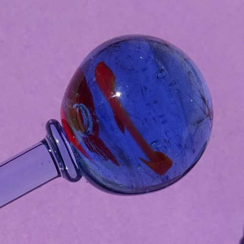 Boule décorative verre filé, lampwork, verre de murano, deco.0072