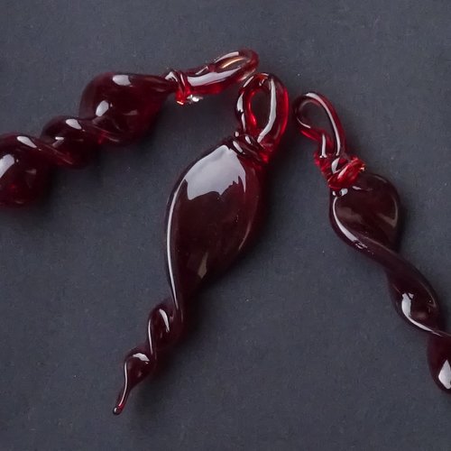 Torsade en verre filé, verre de murano deco.0079