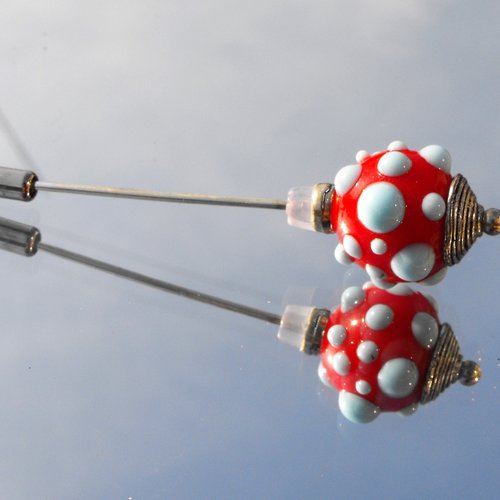 Broche fibule en verre filé broch.0215