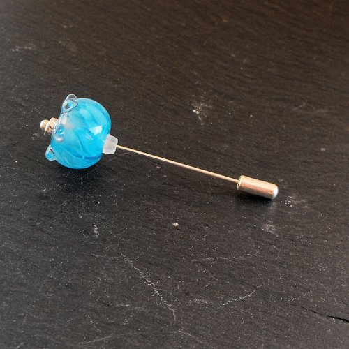 Broche fibule en verre filé broch.0222