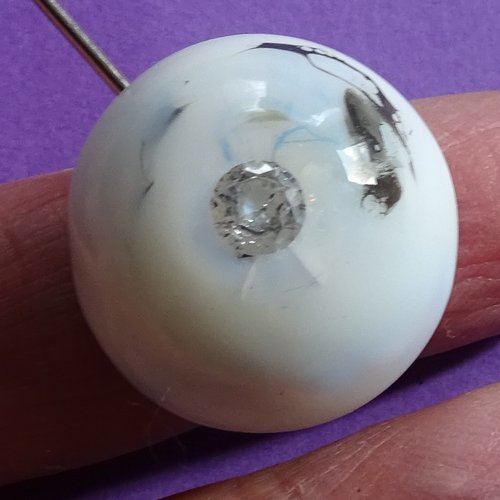 Broche fibule en verre filé, lampwork, broch.0248