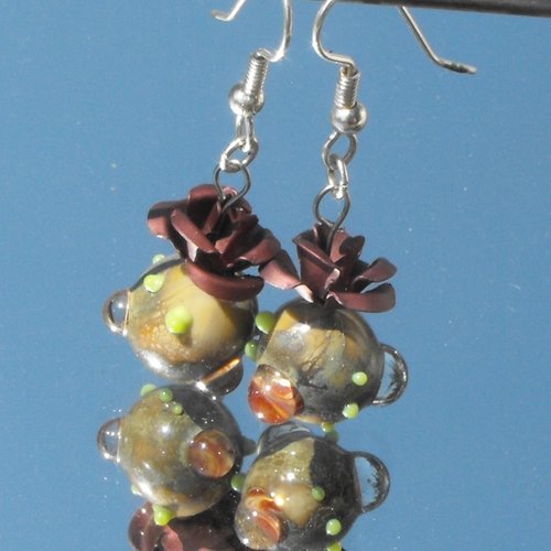 Boucles d'oreille murano bcl.2197