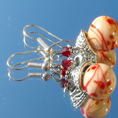 Boucles d'oreille perles murano bcl.2333
