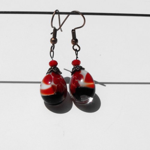Boucles d'oreille perles murano bcl.2588