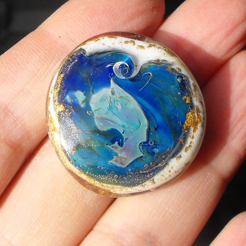 Bague cabochon murano bag.1139