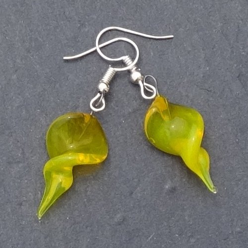 Commande réservée, boucles d'oreille, perles au chalumeau, murano bcl.3516