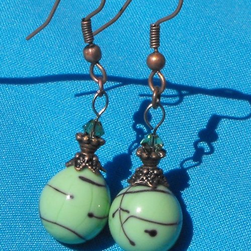 Boucles d'oreille perles murano bcl.1953