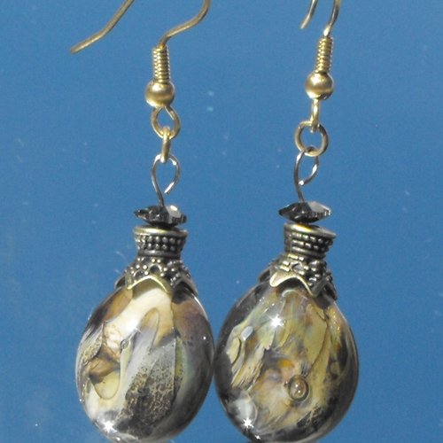 Boucles d'oreille perles murano bcl.1947