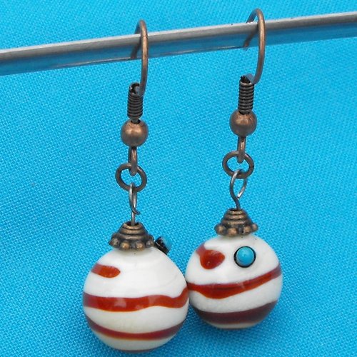 Boucles d'oreille perles murano bcl.2035