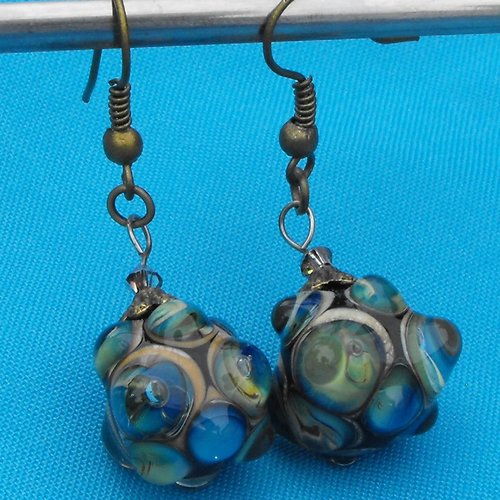 Boucles d'oreille perles murano bcl.2037