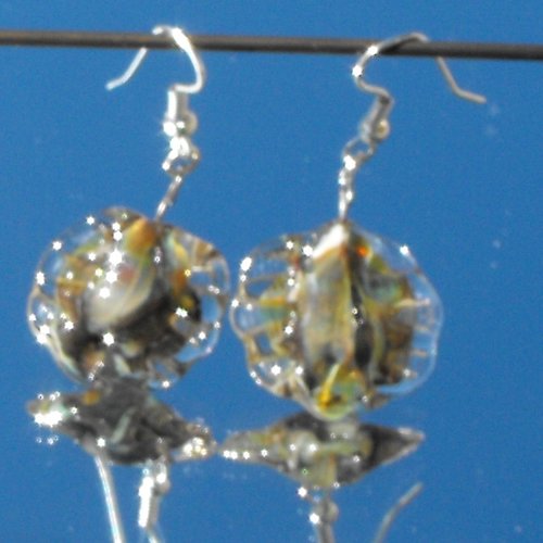 Boucles d'oreille perles murano bcl.2108