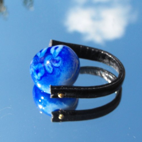 Bague cabochon murano bag.1312