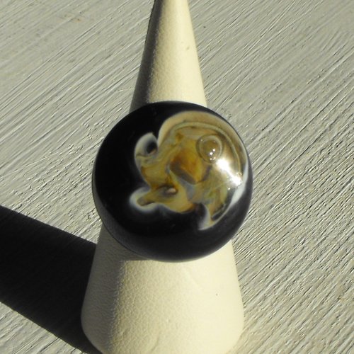 Bague cabochon murano bag.1109
