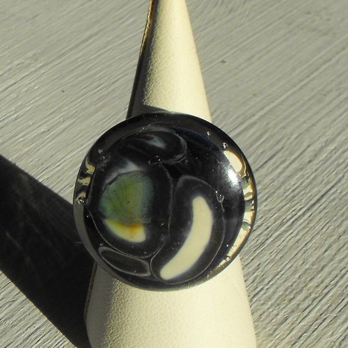 Bague cabochon murano bag.1110