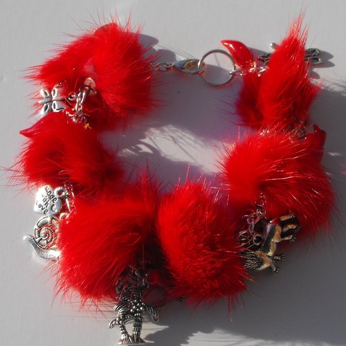 Bracelet pompons, bracel.0592