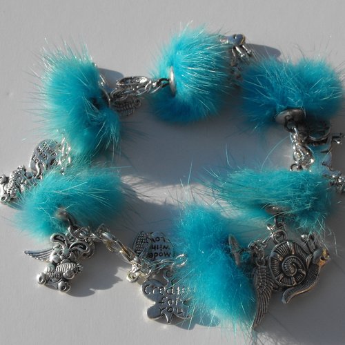 Bracelet pompons, bracel.0590