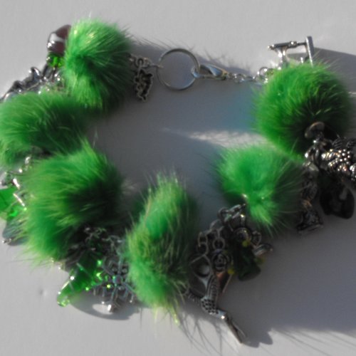Bracelet pompons, bracel.0591