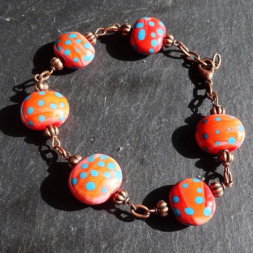 Bracelet perles en verre filé bracel.0681