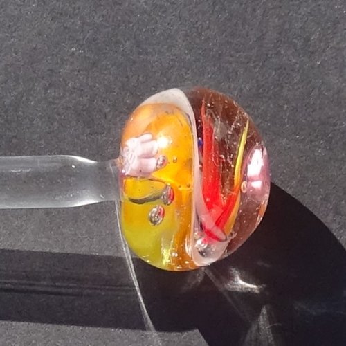 Boule décorative verre filé, lampwork, verre de murano, deco.0081