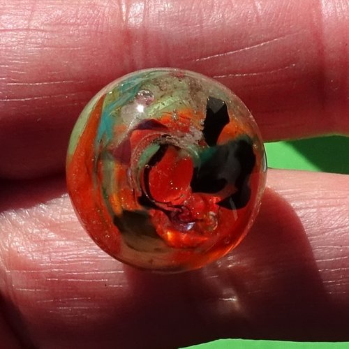 Boule décorative verre filé, lampwork, verre de murano, deco.0083