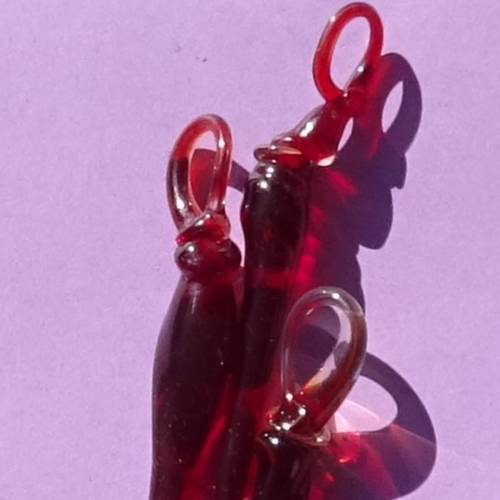 Glaçons verre filé, lot de 3,verre de murano deco.0080