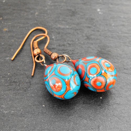 Boucles d'oreille perles murano bcl.2592