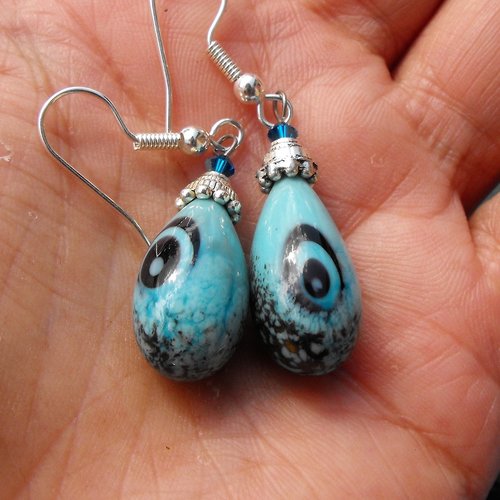 Boucles d'oreille perles murano bcl.2598