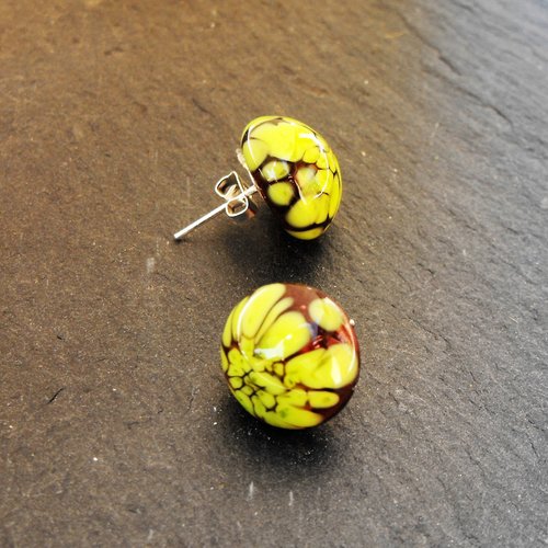 Puces d'oreille perles murano bcl.2561