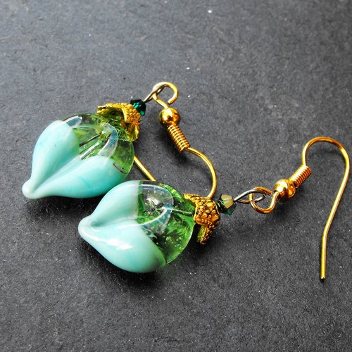 Boucles d'oreille perles murano bcl.2563