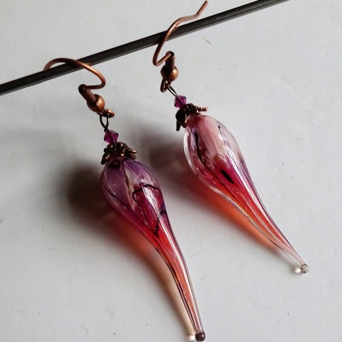 Boucles d'oreille perles murano bcl.2650