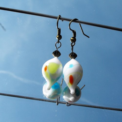 Boucles d'oreille perles murano bcl.2525
