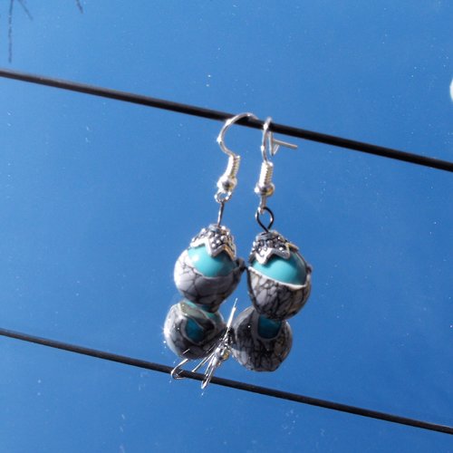 Boucles d'oreille perles murano bcl.2521