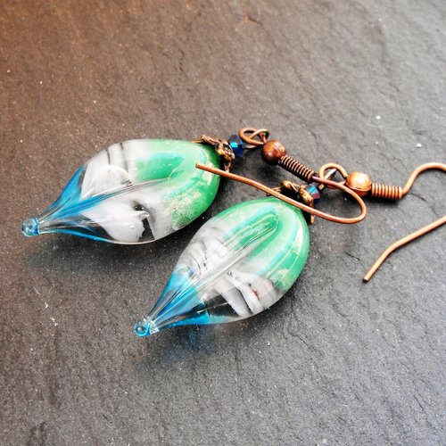 Boucles d'oreille perles murano bcl.2540