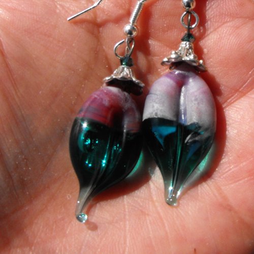 Boucles d'oreille perles murano bcl.2549
