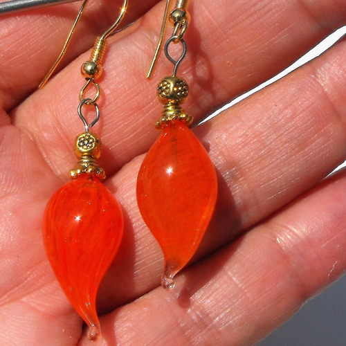 Boucles d'oreille perles murano bcl.2582