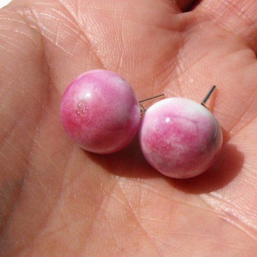 Puces d'oreille perles murano bcl.2557