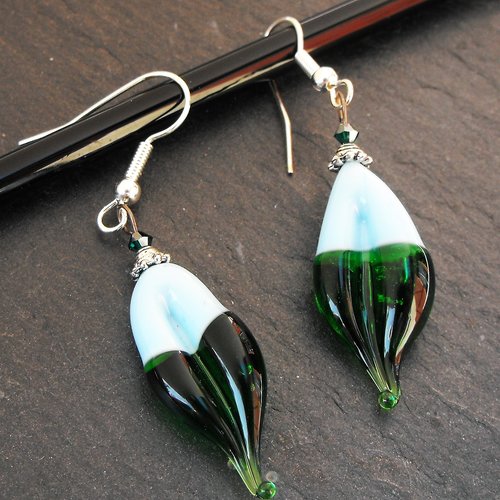 Boucles d'oreille perles murano bcl.2551