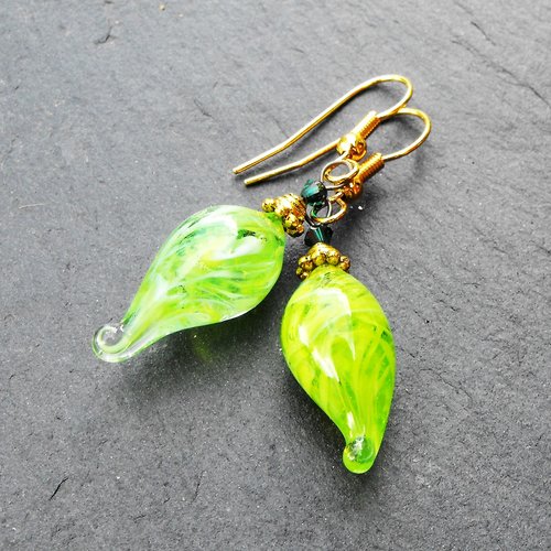 Boucles d'oreille perles murano bcl.2565